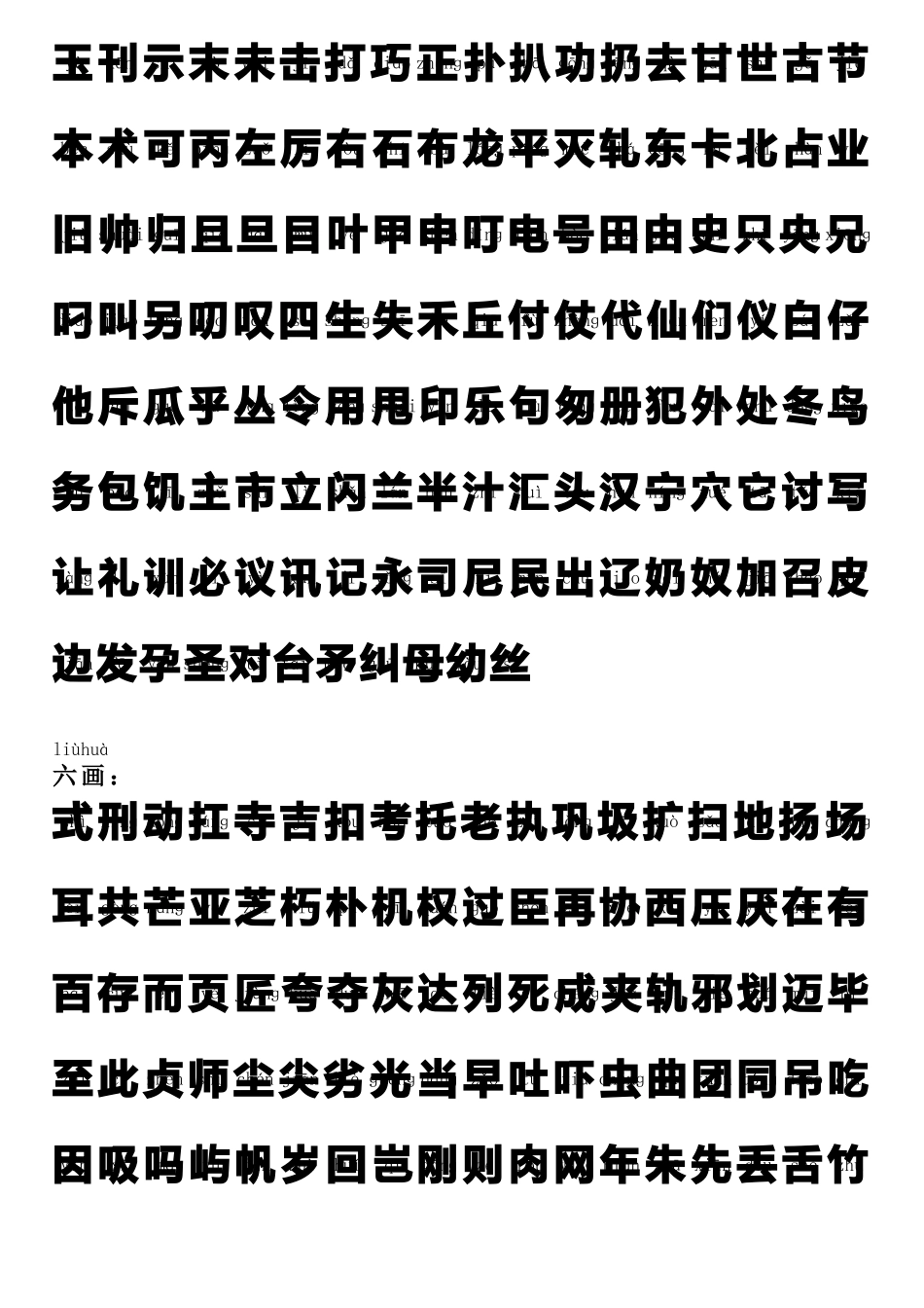 小学3500个常用汉字表带拼音_第2页