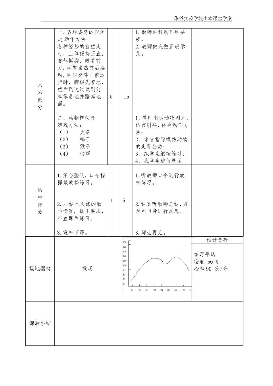 小学体育教案走与游戏_第2页