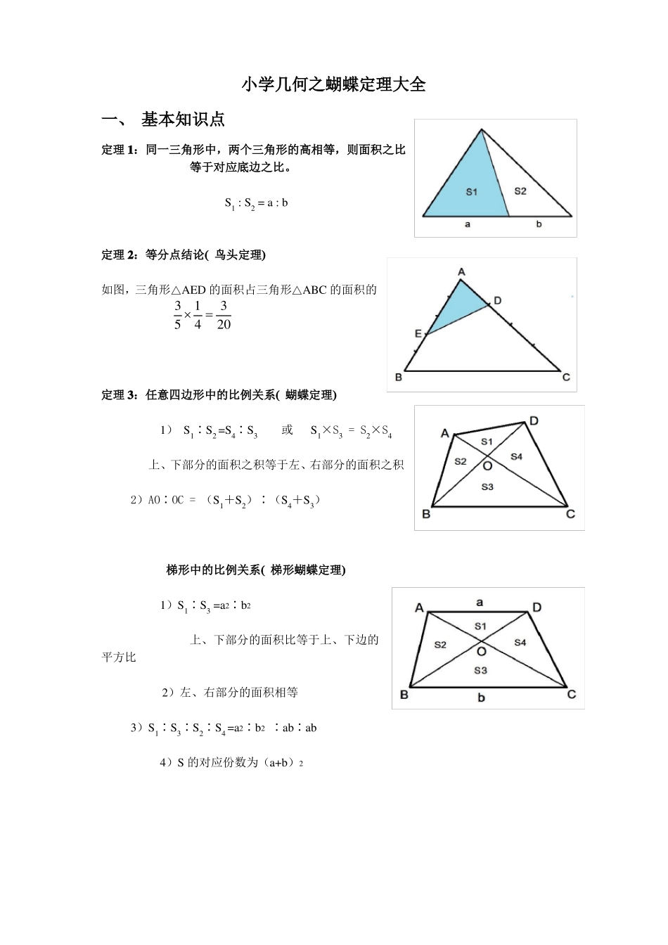 小学几何之蝴蝶定理大全_第1页