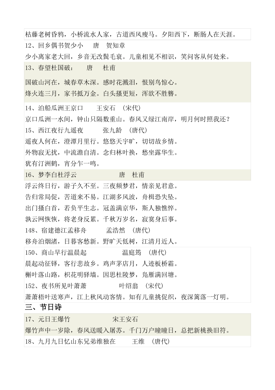 小学古诗词归类整理_第2页