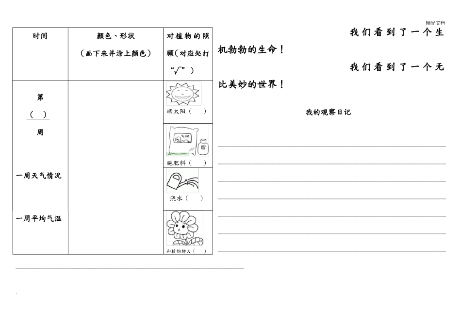 小学植物生长观察记录文本表_第2页