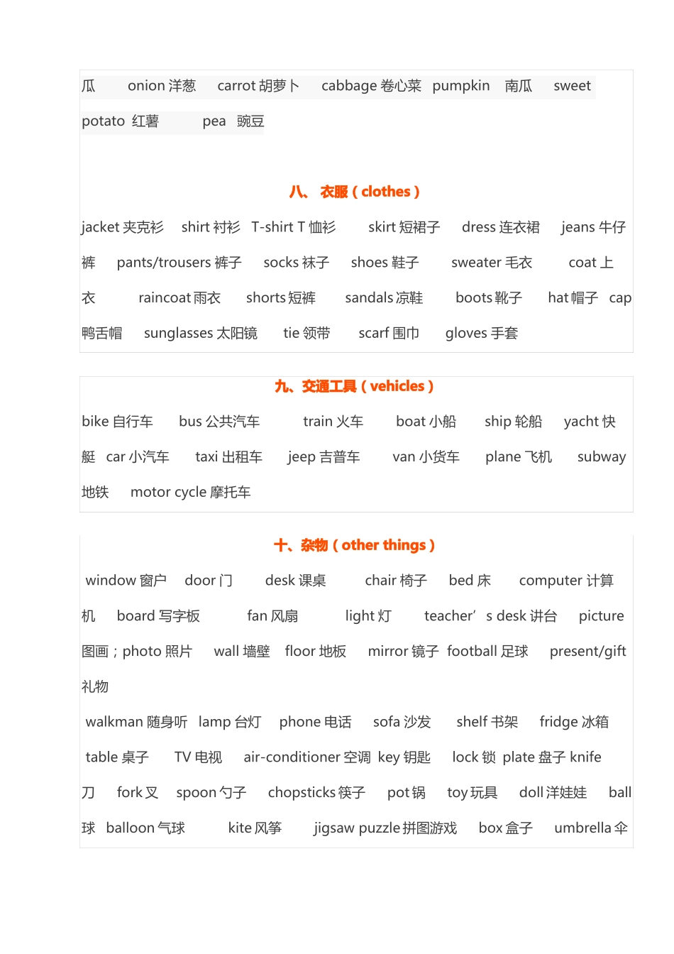 小学生英语单词_第3页