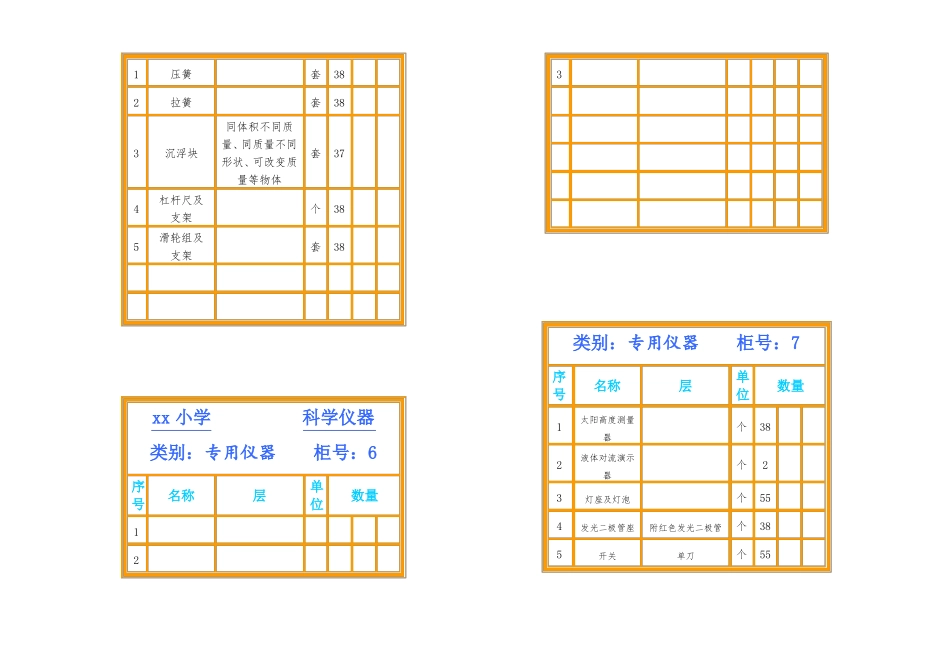 小学科学仪器室柜面标签_第3页