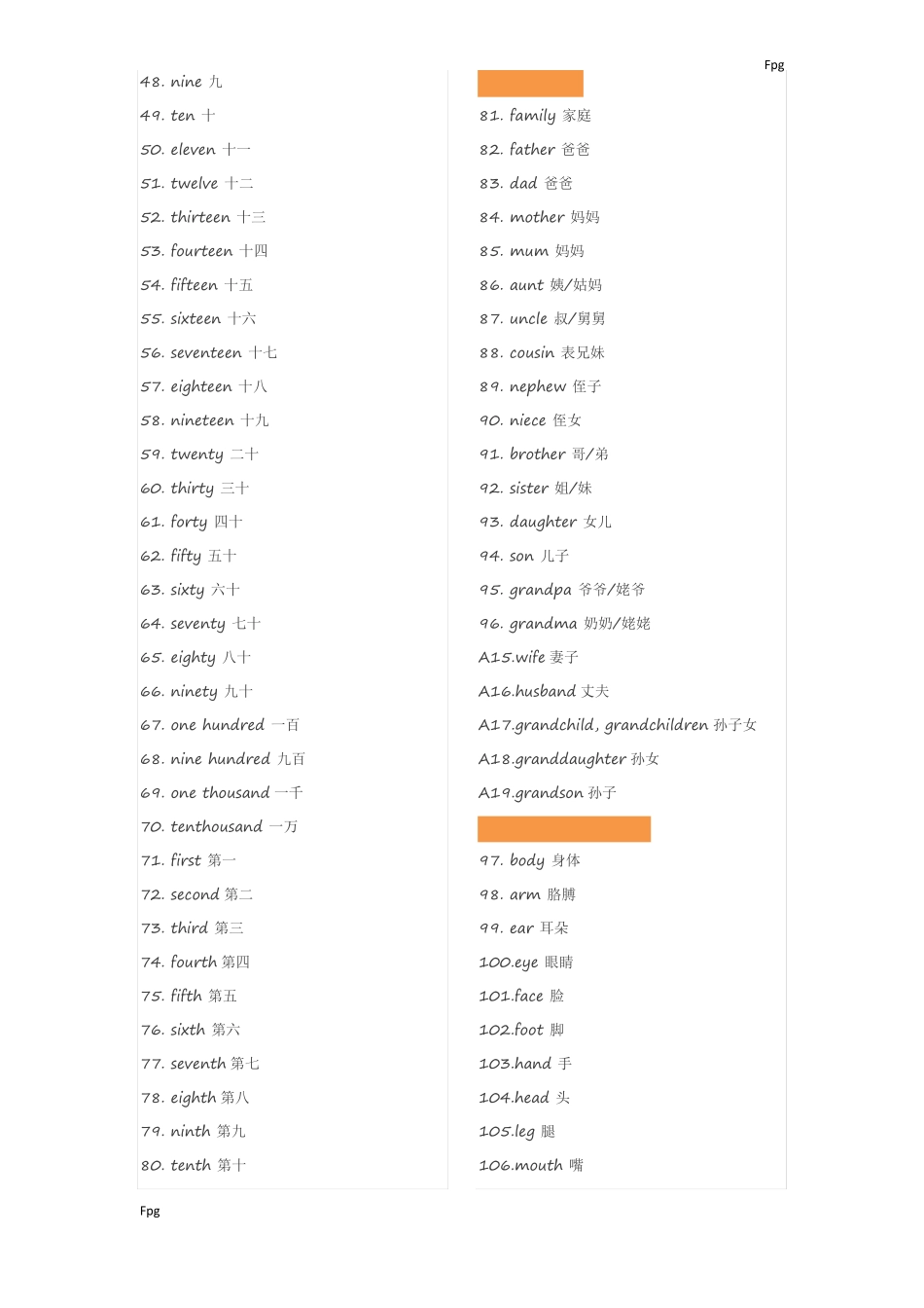 小学英语单词分类表增加课外词汇_第2页