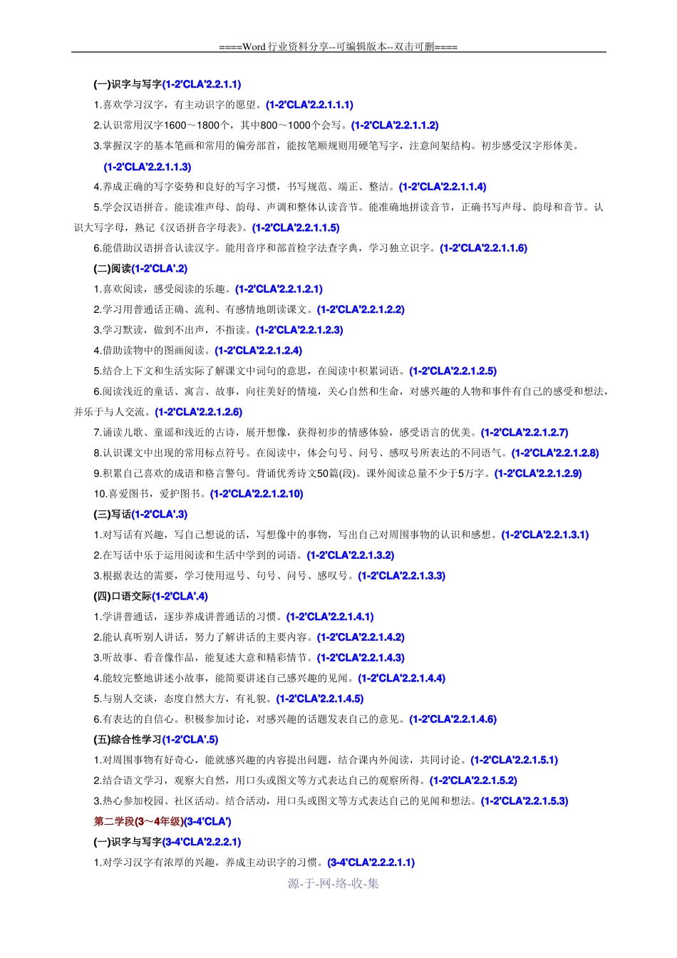 小学语文课程标准全文_第3页