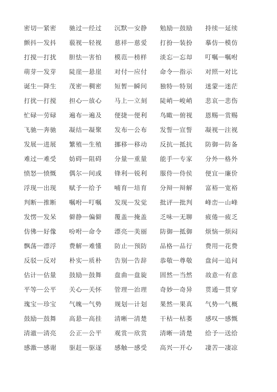 小学语文近反义词大全_第2页