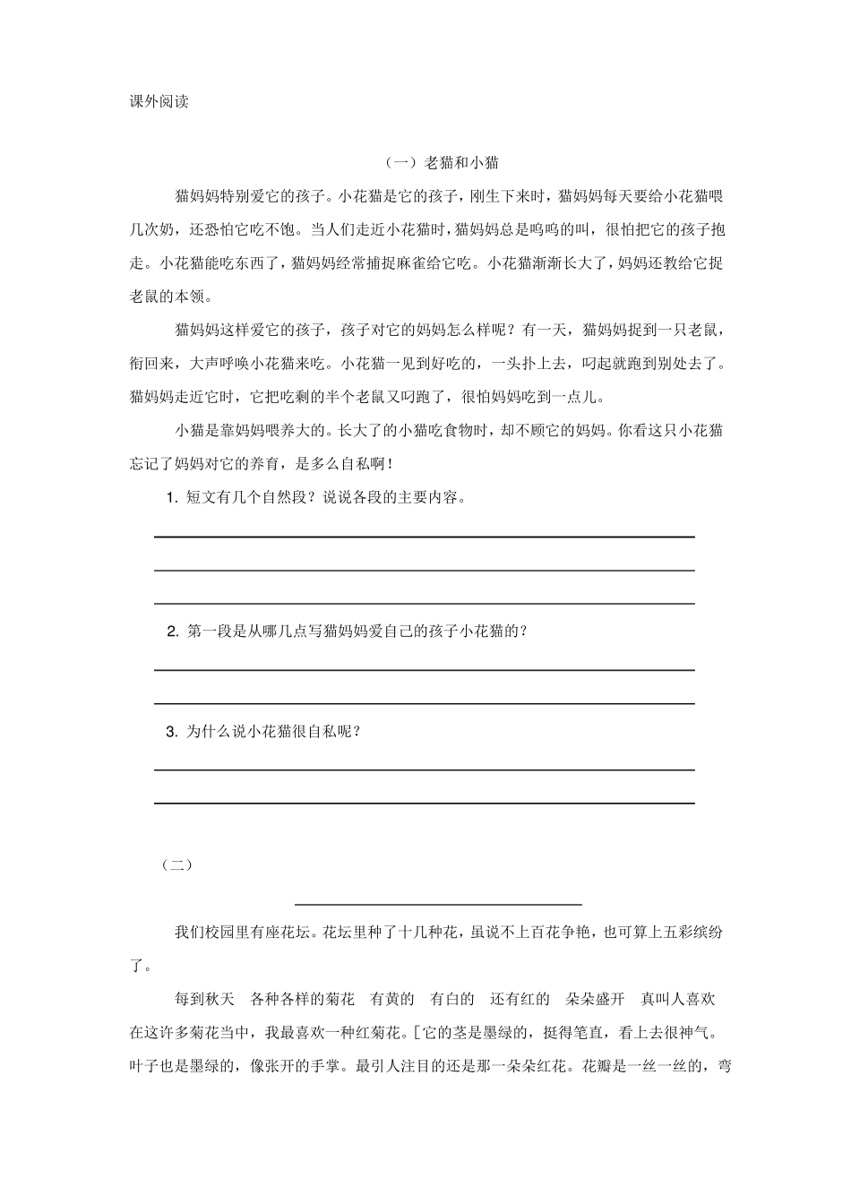 小学阅读理解_第3页