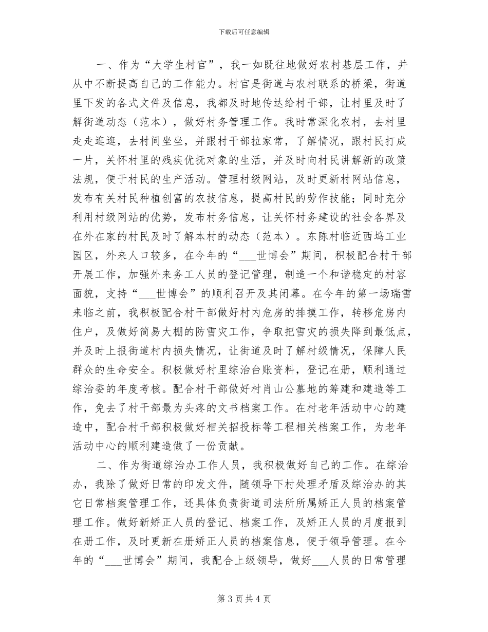 2024街道综治办个人工作总结_第3页