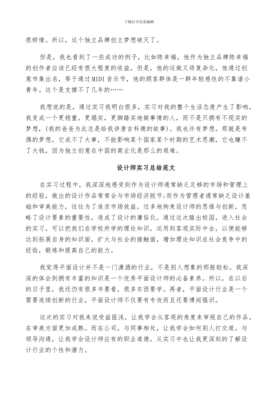 2024设计师实习总结范文_第2页