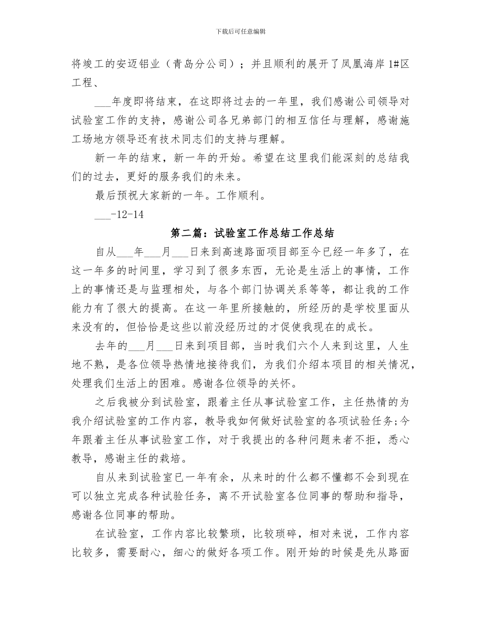 2024试验室年度工作总结_第3页