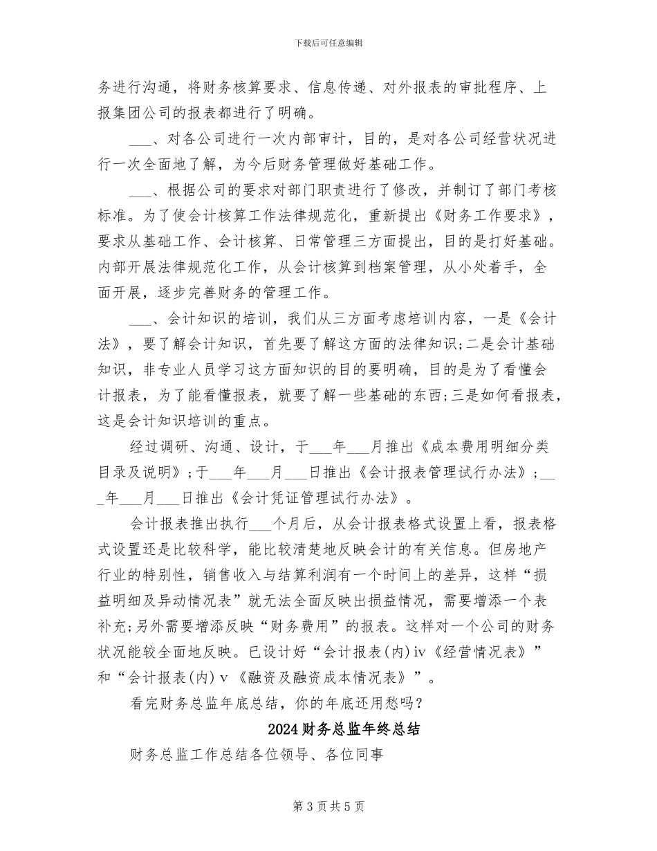 2024财务总监年终工作总结范文_第3页