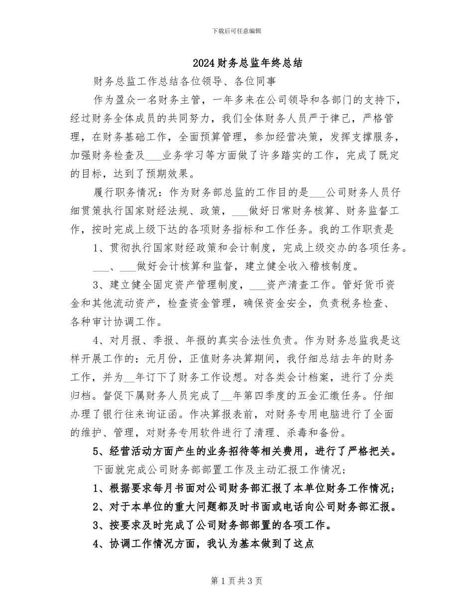 2024财务总监年终总结_第1页