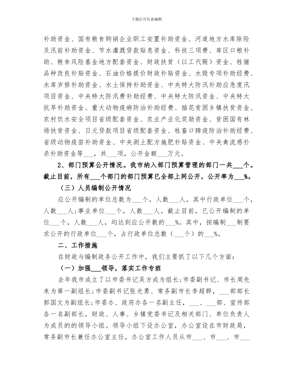 2024财政与编制政务公开工作总结范文_第2页