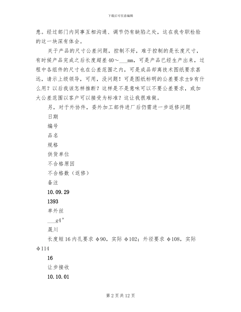 2024质检人员个人总结_第2页