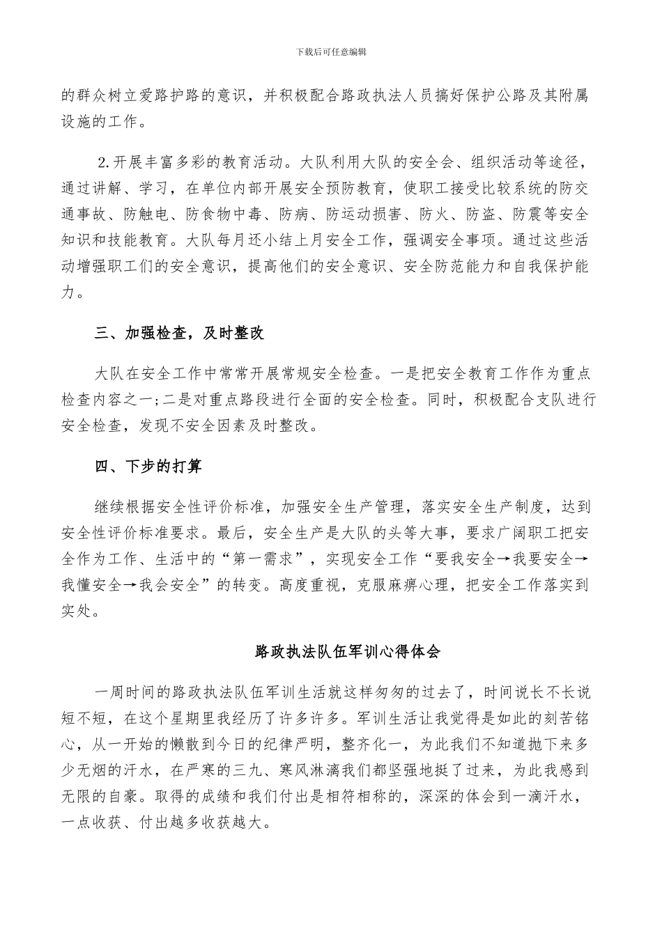 2024路政大队安全生产工作总结_第2页