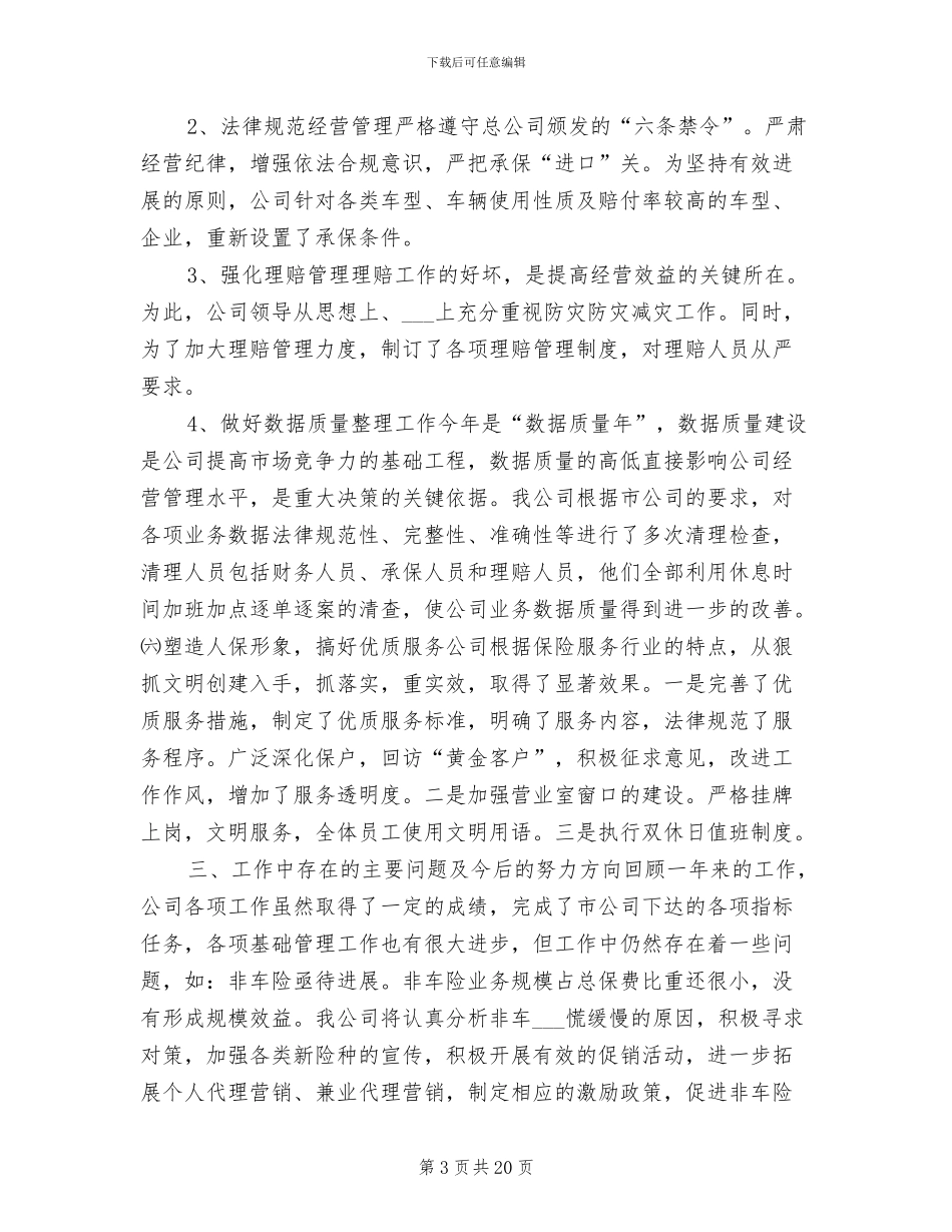 2024车险年终工作总结_第3页