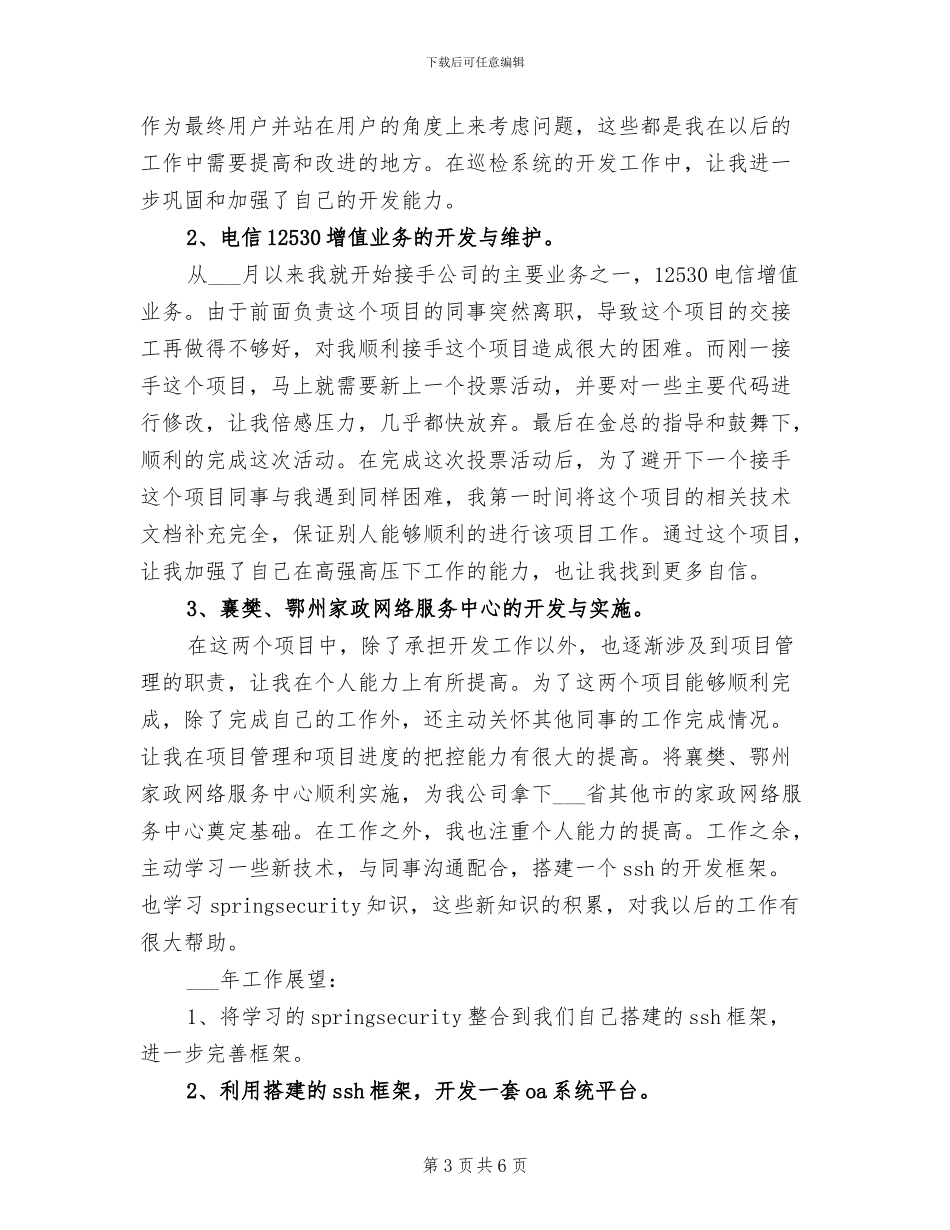 2024软件开发个人工作总结_第3页