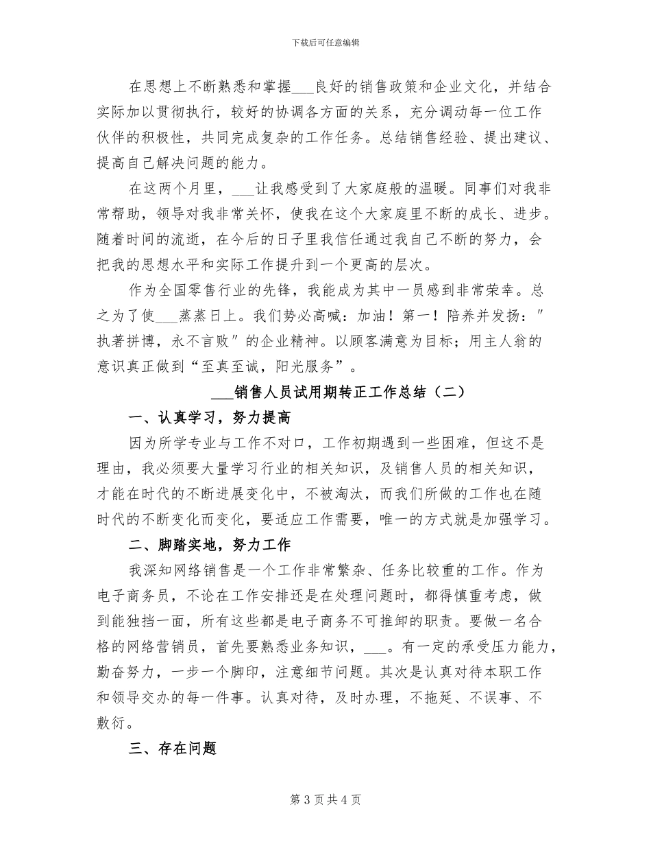 2024销售人员试用期工作总结范文_第3页