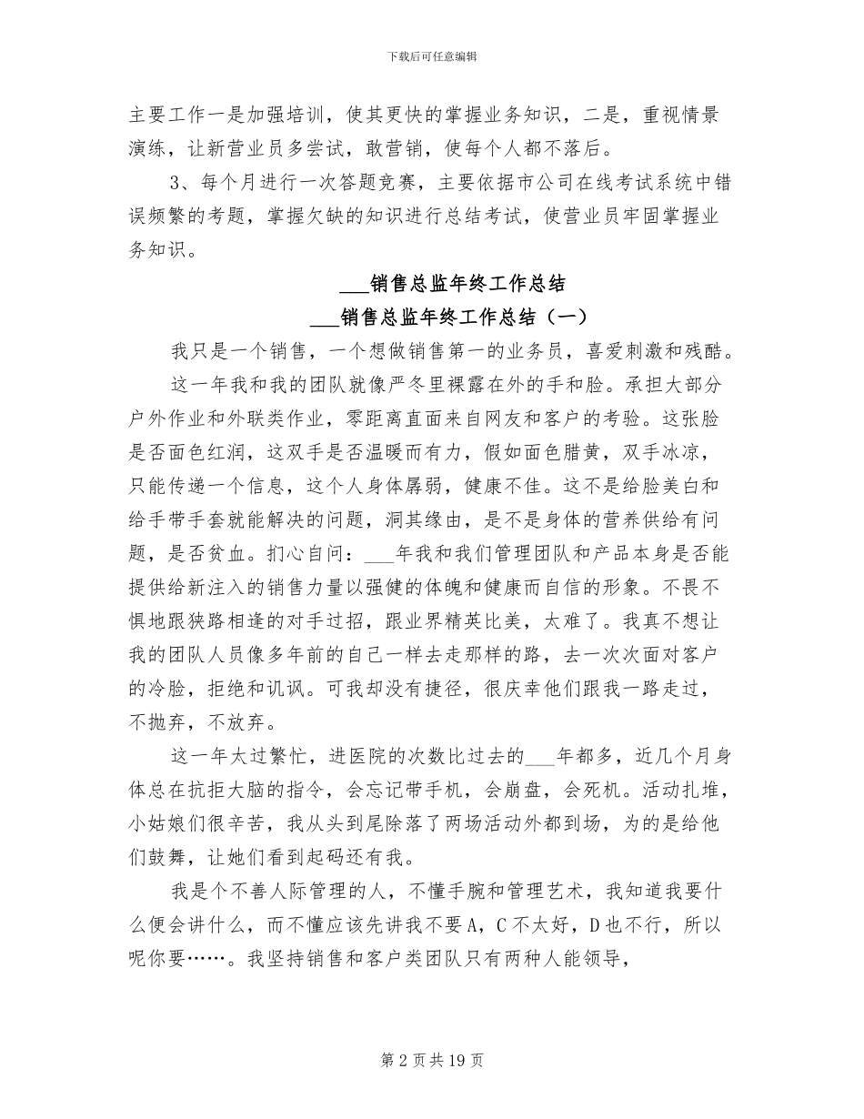 2024销售总监年度工作总结_第2页