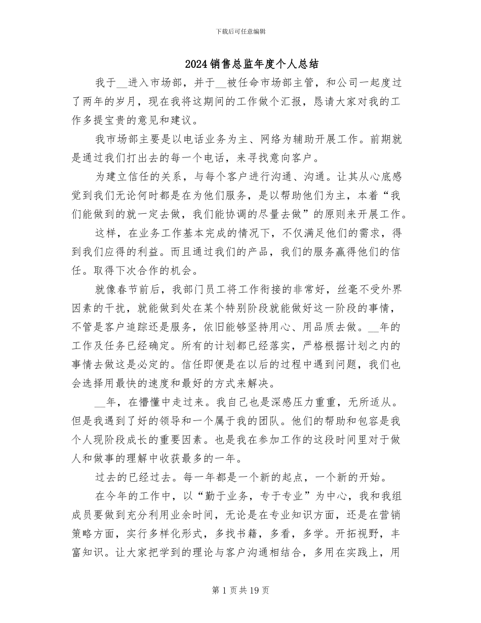 2024销售总监年度个人总结_第1页