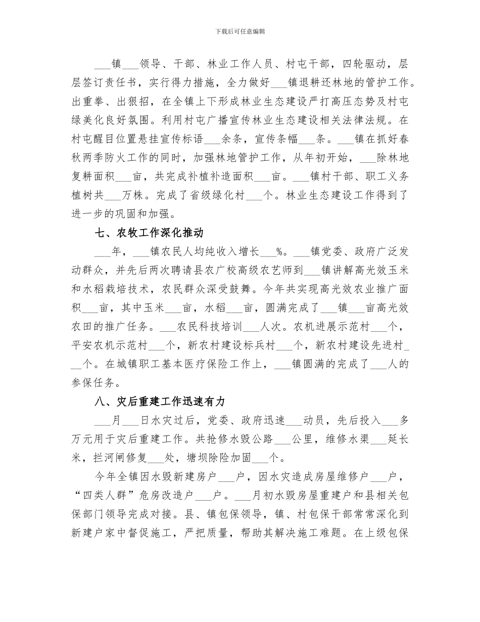 2024镇政府年工作总结和年工作要点_第3页