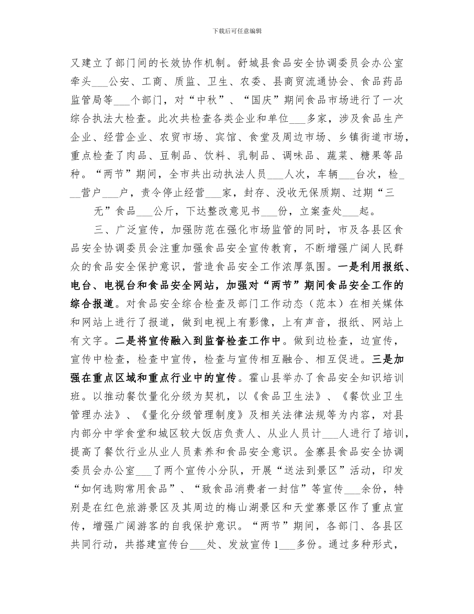 2024镇食品安全检查总结范文_第3页