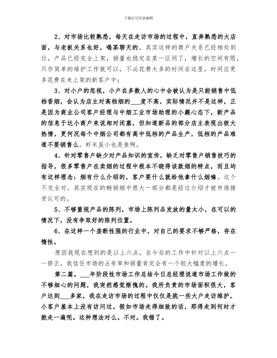 2024阶段性市场工作总结_第2页