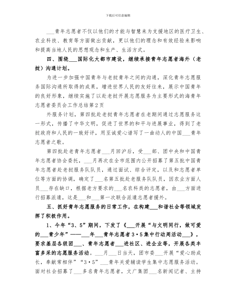2024青年志愿者委员会工作总结_第3页