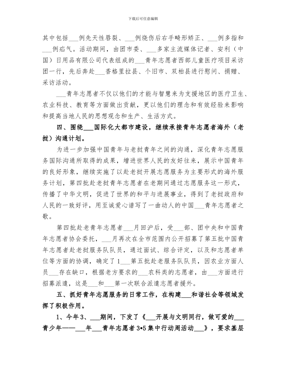 2024青年志愿者委员会年终工作总结_第3页