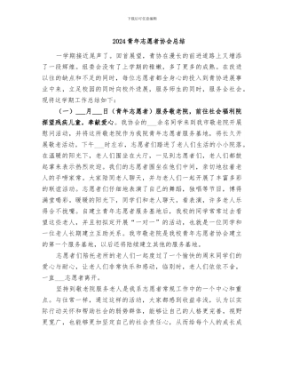 2024青年志愿者协会总结