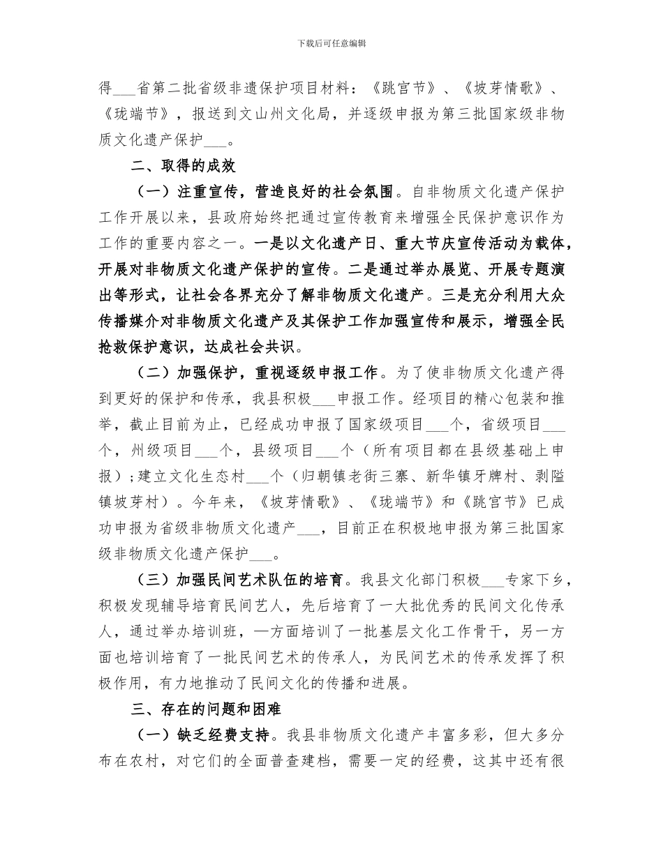 2024非物质文化遗产保护工作总结_第2页