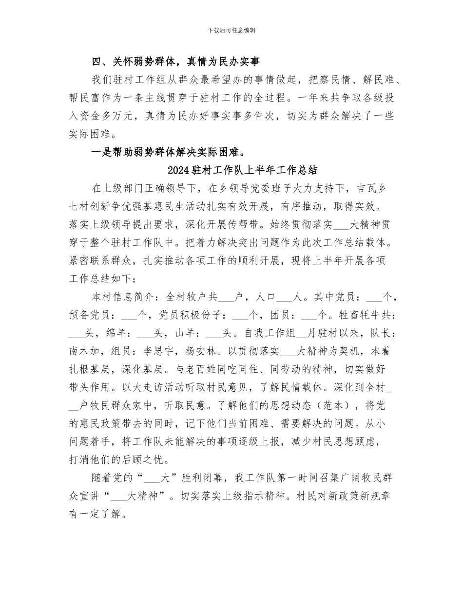 2024驻村工作组工作总结_第3页