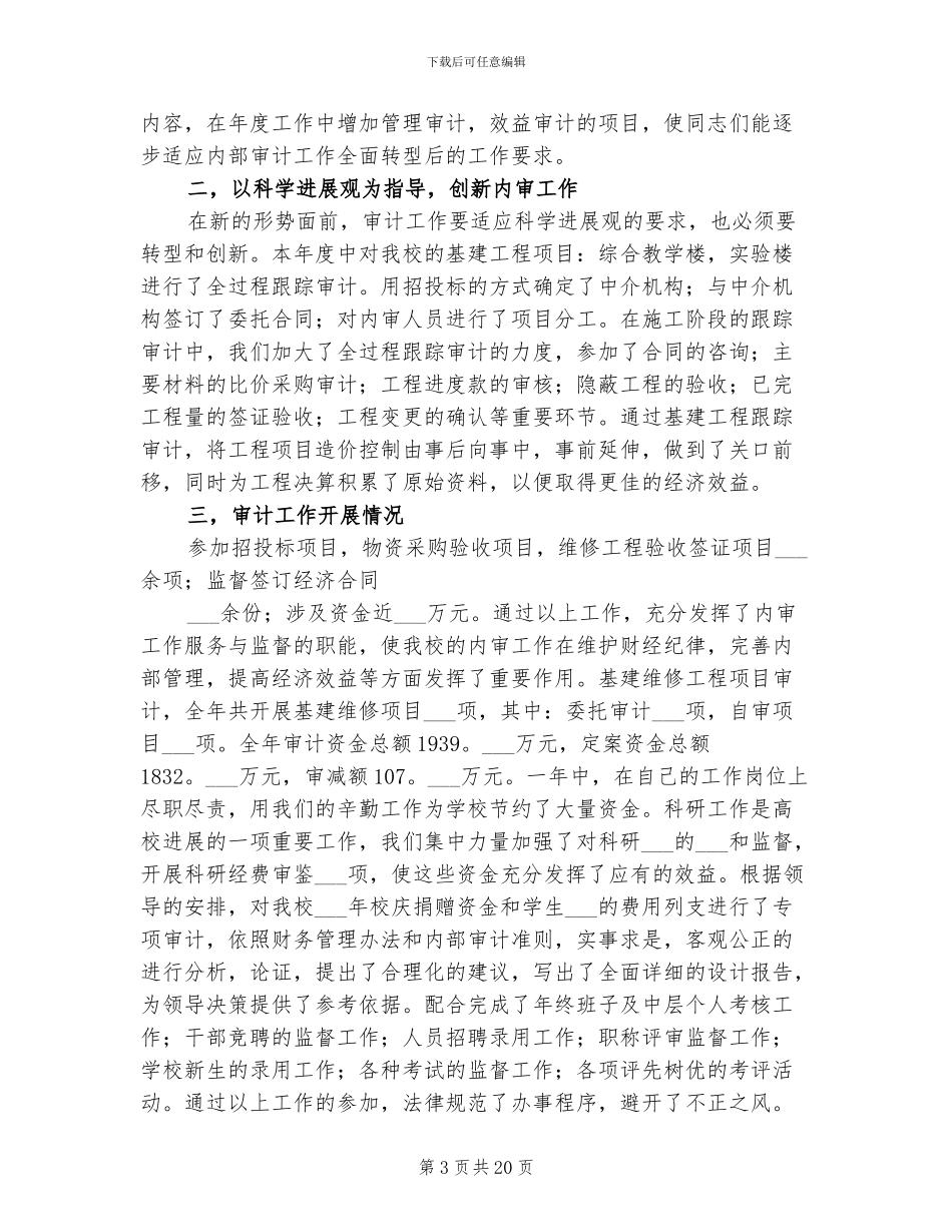 2024高校审计年终工作总结_第3页