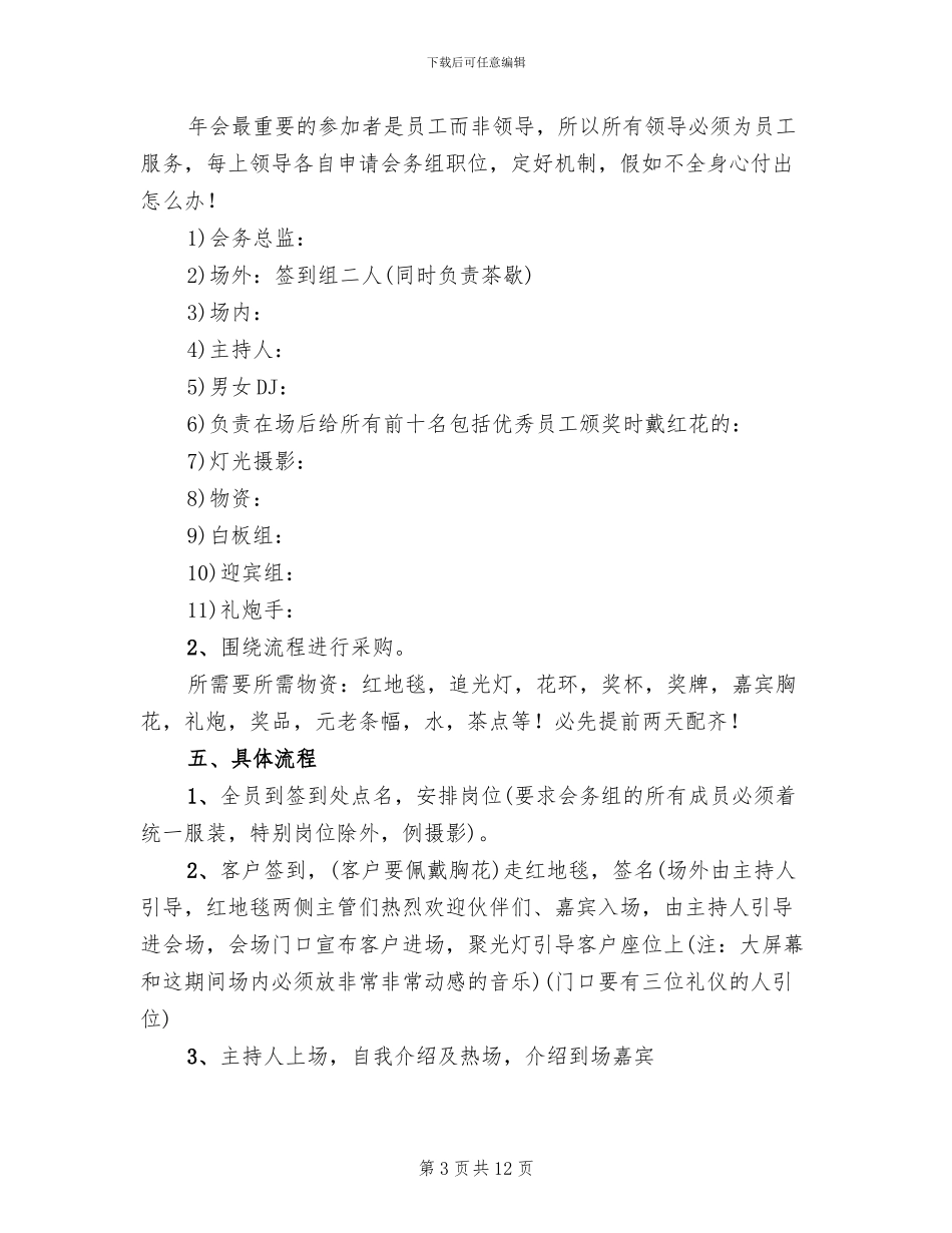 2024鼠年企业年会策划方案范文_第3页