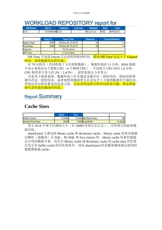 Oracle AWR 报告分析实例讲解