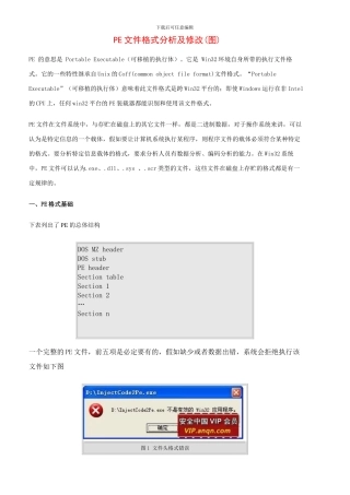 PE文件格式分析及修改