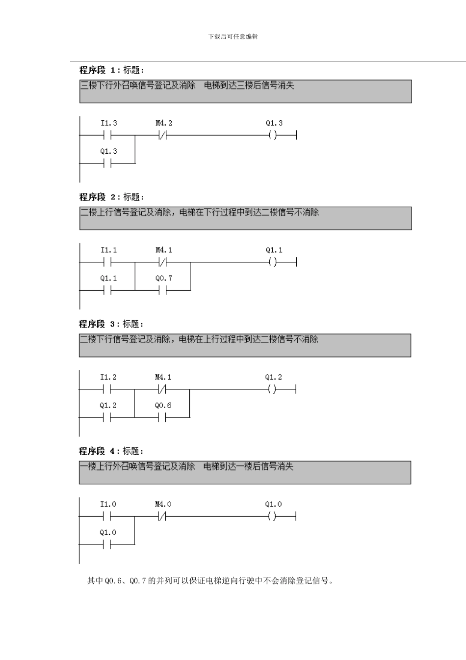 plc电梯运行梯形图_第3页