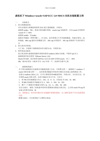 SAP安装配置文档