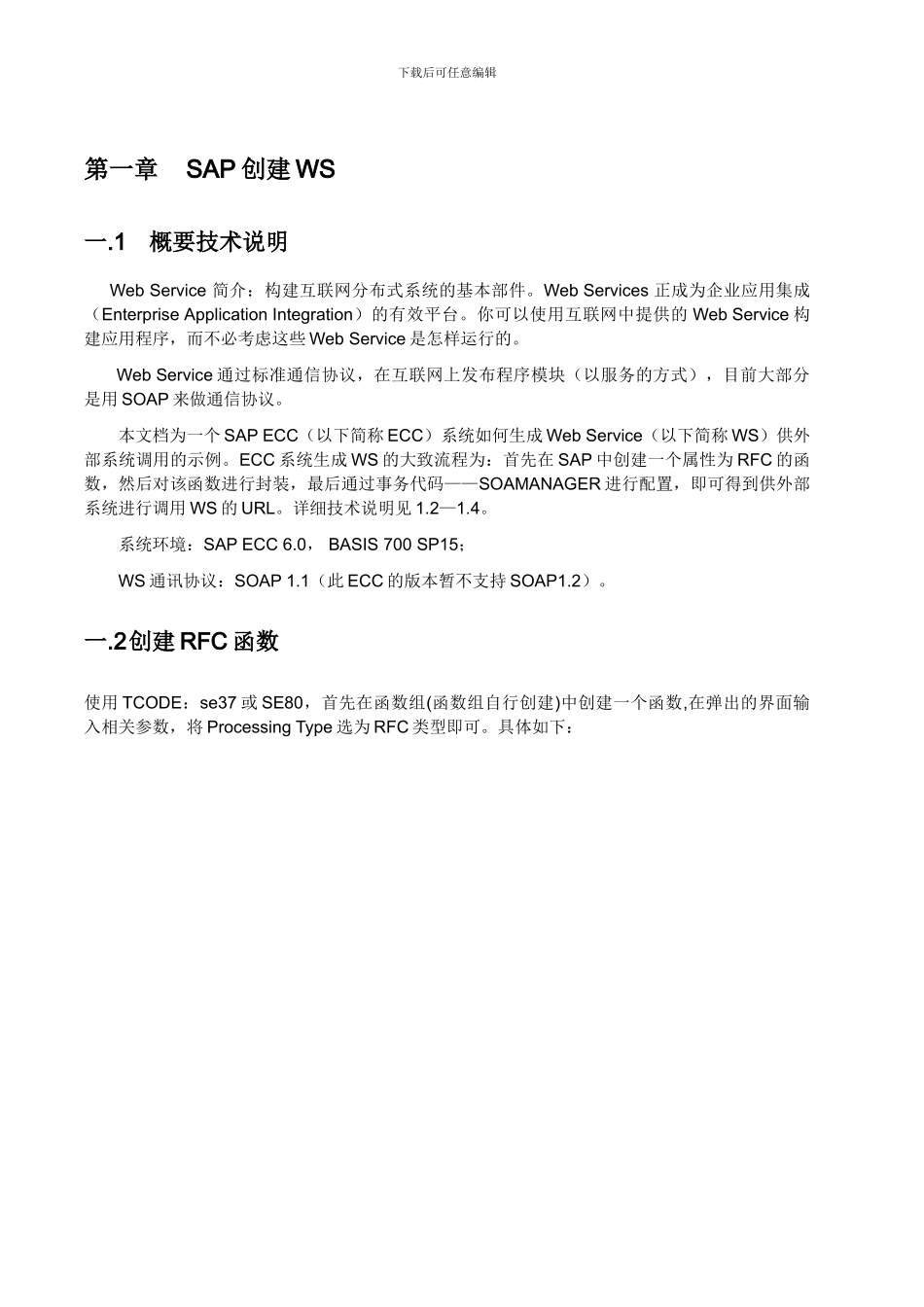 sap Web Service开发配置文档_第2页