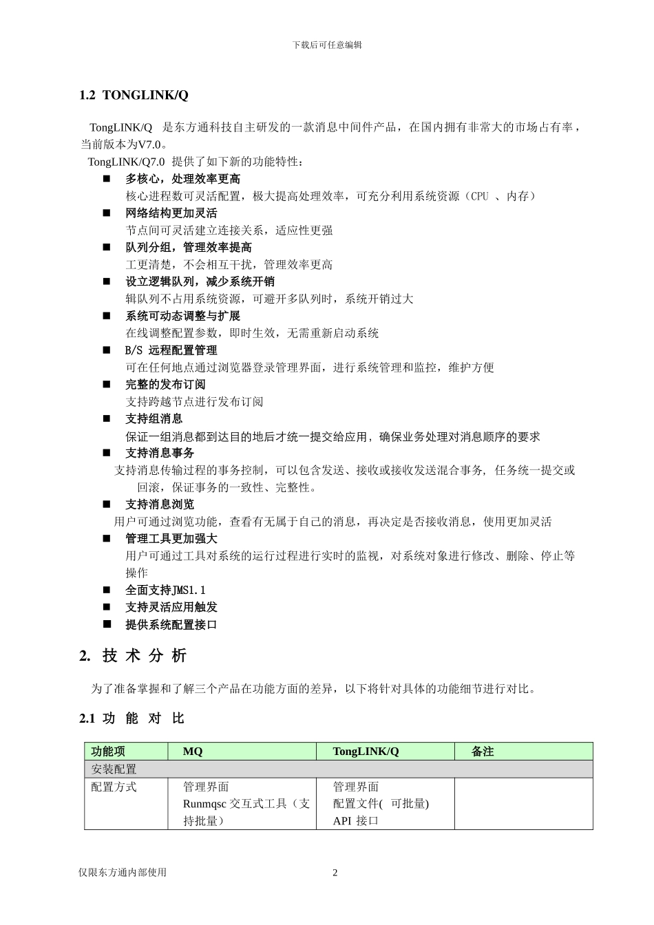 TongLINKQ与MQ对比分析报告_第3页