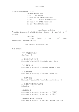 VB调用数据库数据画mschart折线图