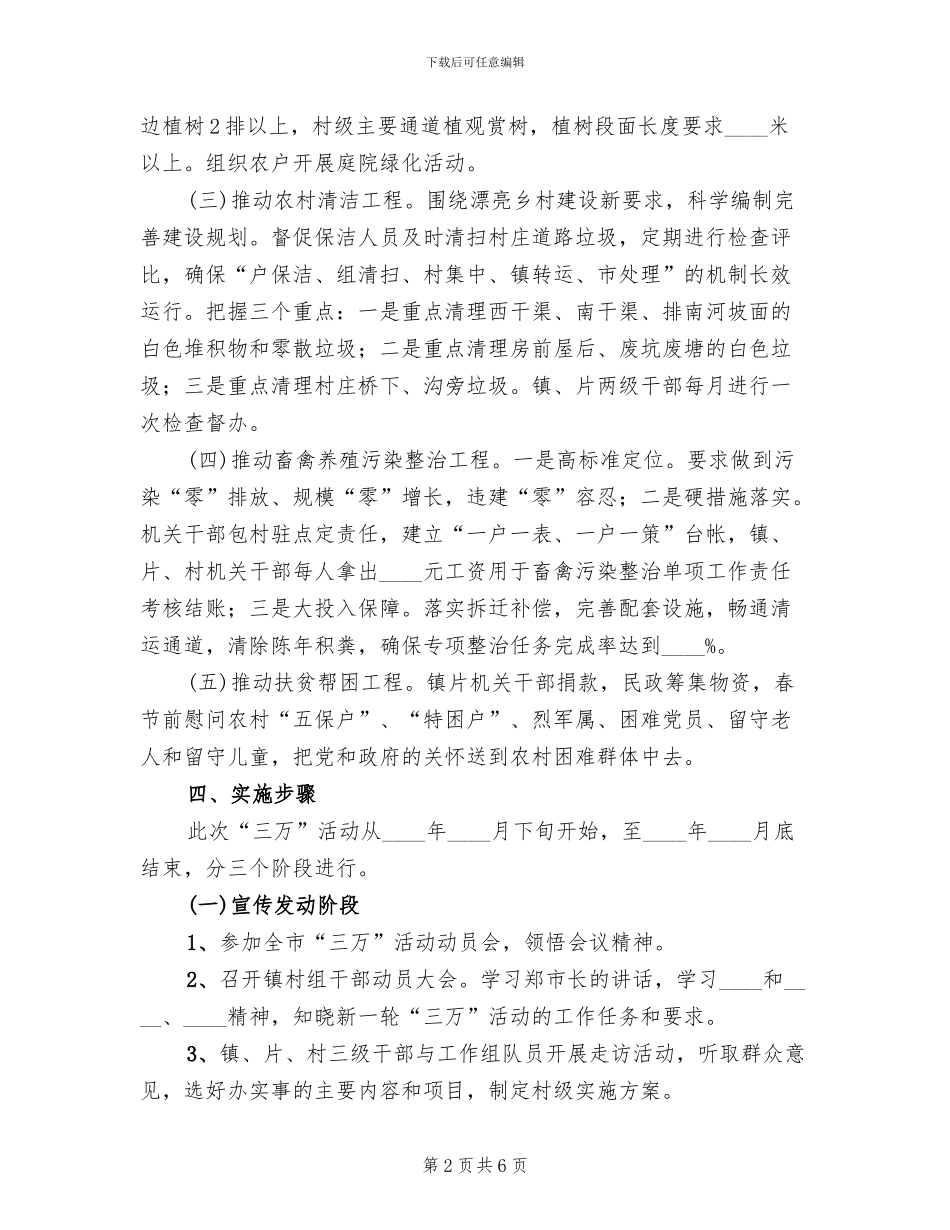“万民干部进万村惠万民”活动实施方案_第2页