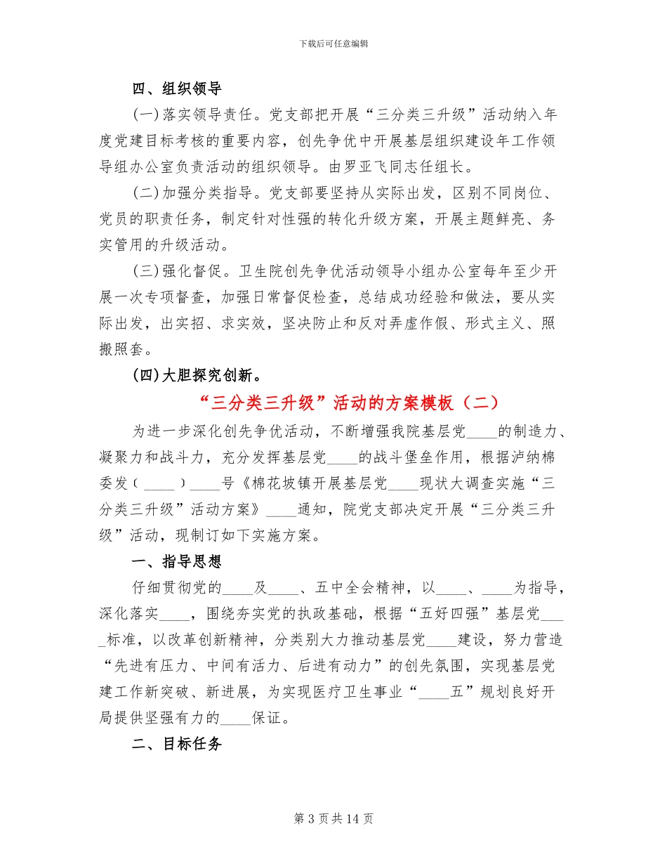 “三分类三升级”活动的方案模板_第3页