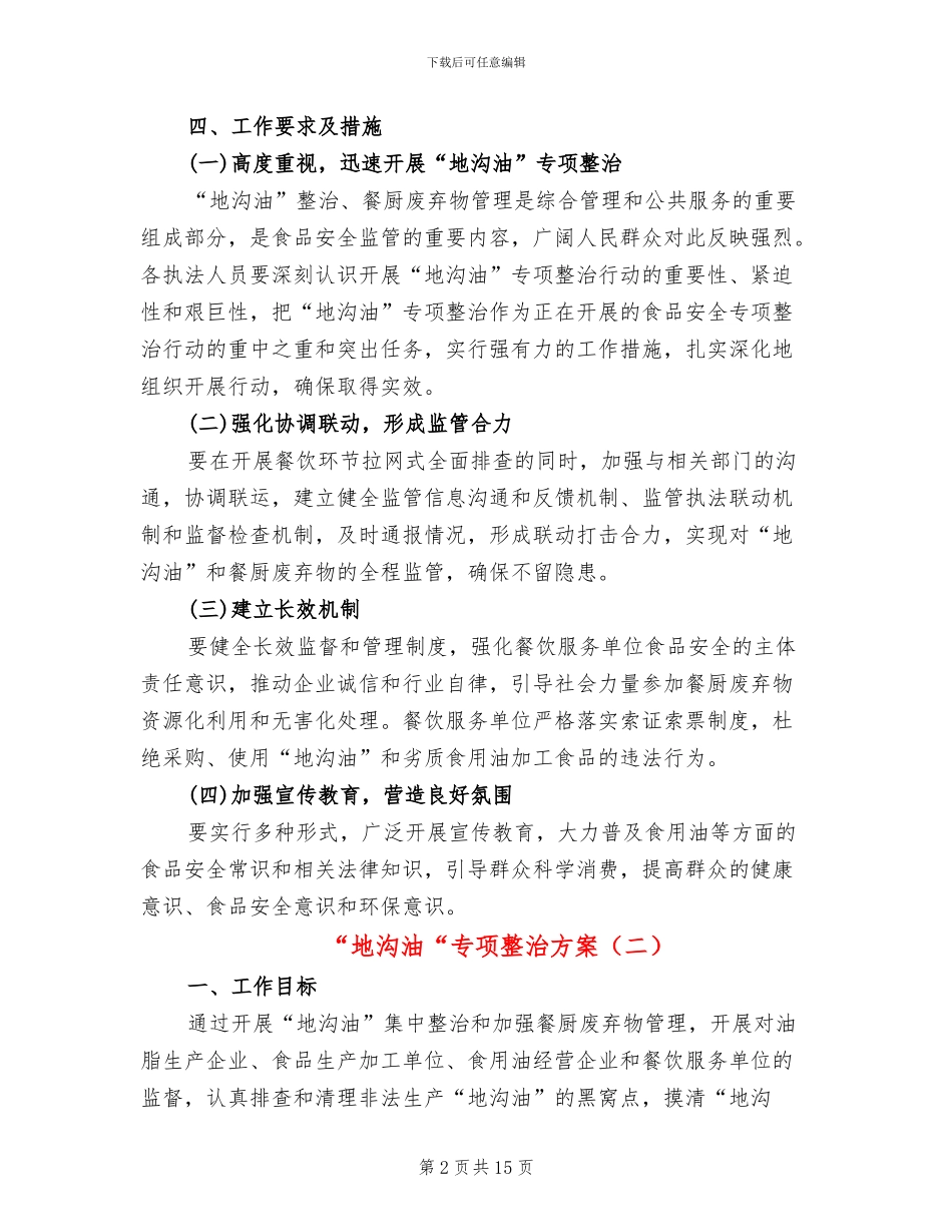 “地沟油“专项整治方案_第2页