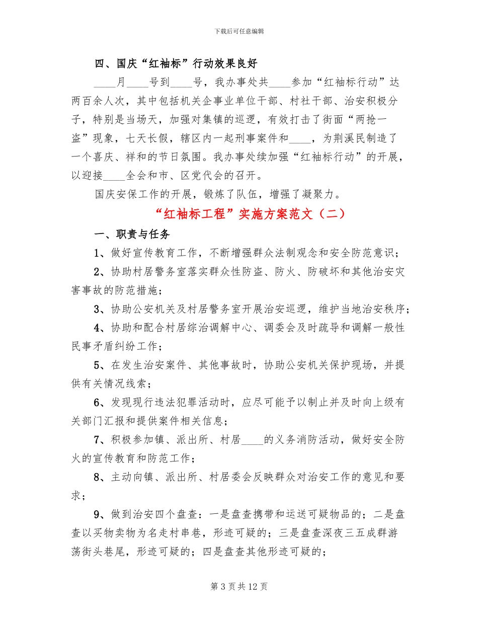 “红袖标工程”实施方案范文_第3页