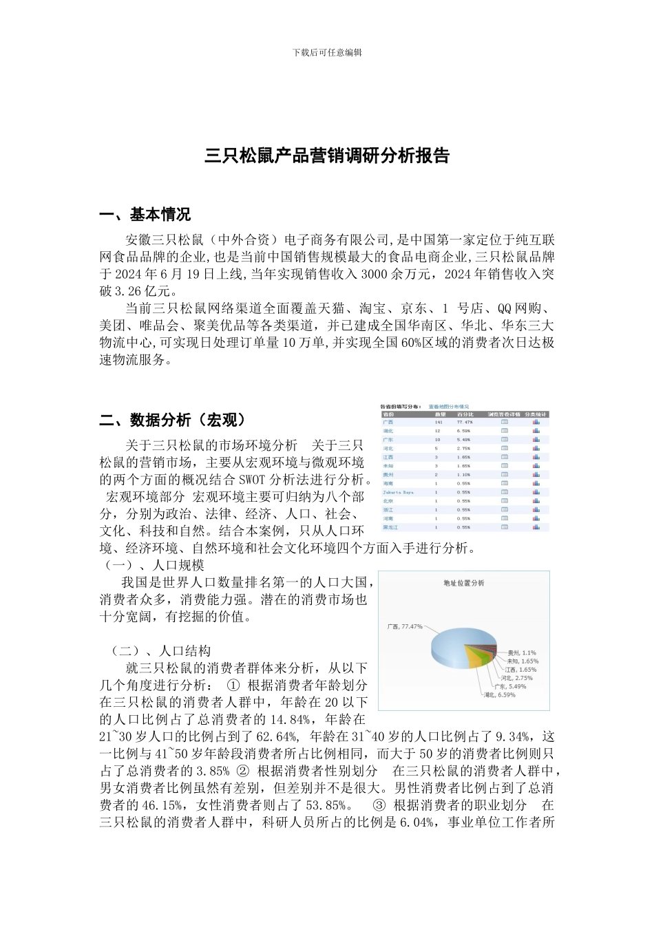 三只松鼠产品营销调研分析报告_第2页