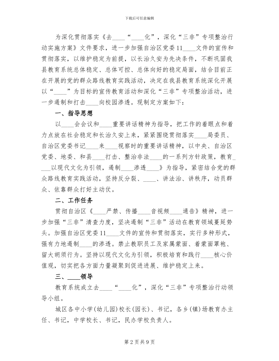 三非专项整治行动实施方案范本_第2页