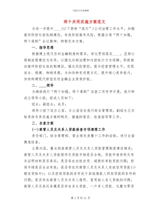 两个共同实施方案范文