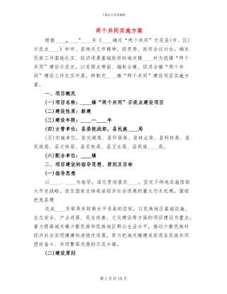 两个共同实施方案