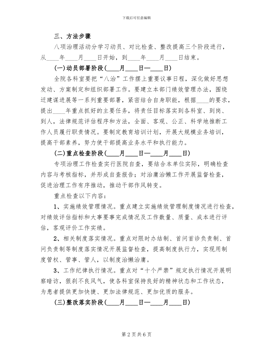 中医院推进医生作风建设实施方案范文_第2页